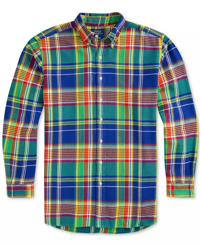 Ralph Lauren Men's Big & Tall Plaid Brushed Flannel Shirt 5