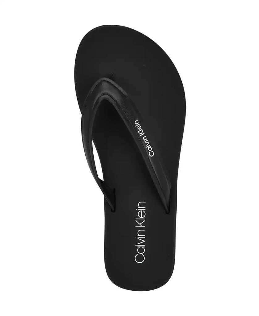 Calvin Klein Women's Waves Flat Thong Sandals 4