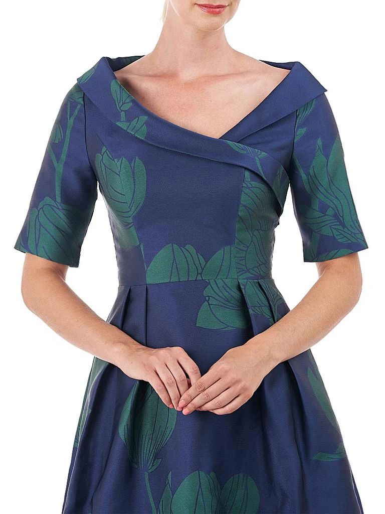 Kay Unger Coco Floral Jacquard Gown 6