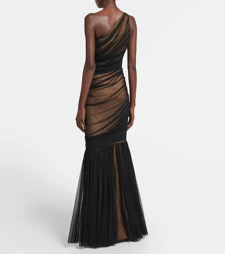 Norma Kamali Diana ruched fishtail gown 3