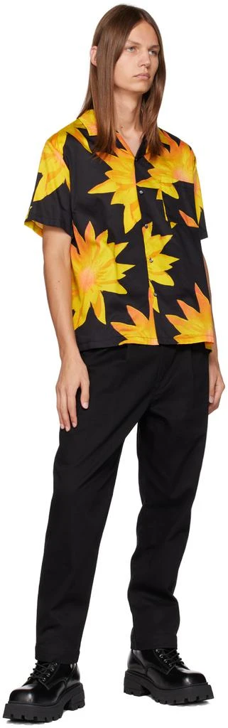 Double Rainbouu Black & Orange Printed Shirt 4