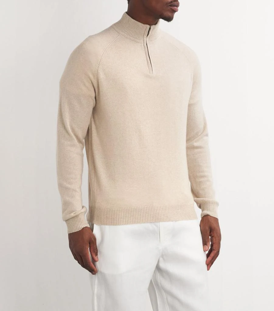 Derek Rose Cashmere Half-Zip Finley Sweatshirt 3