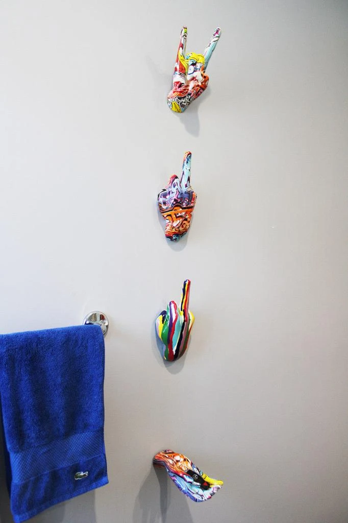 Interior Illusion Plus Interior Illusions Plus Graffiti Middle Finger hand Wall Mount - 9" tall 5
