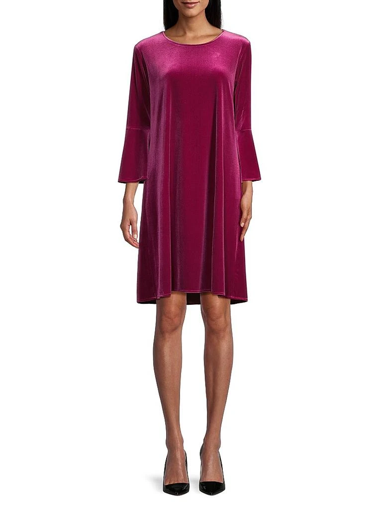 Caroline Rose Stretch Velvet Bella Shift Dress 3