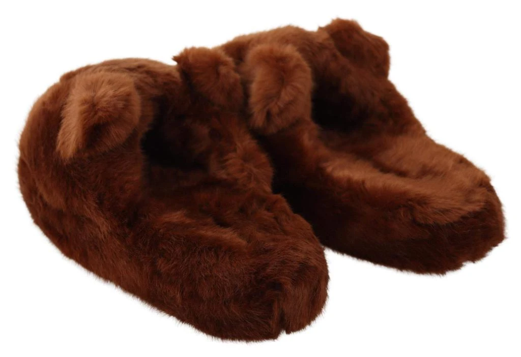 Dolce & Gabbana Dolce & Gabbana Brown Teddy Bear Slippers Sandals Shoes 5