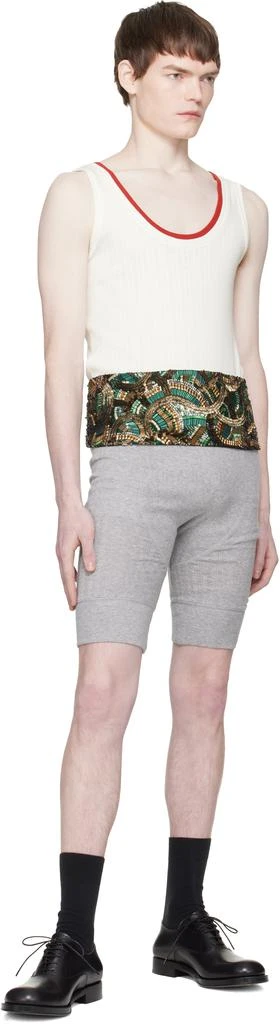 Dries Van Noten Off-White Pointelle Tank Top 5