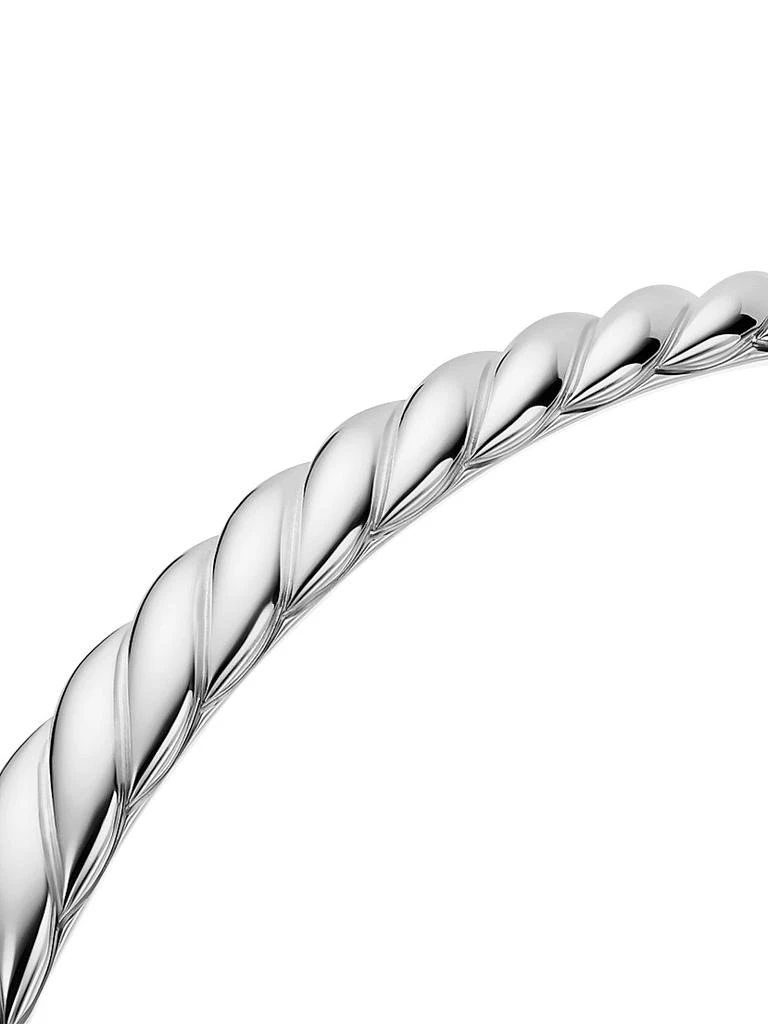 David Yurman Sculpted Cable Bangle Bracelet In 18K White Gold 6