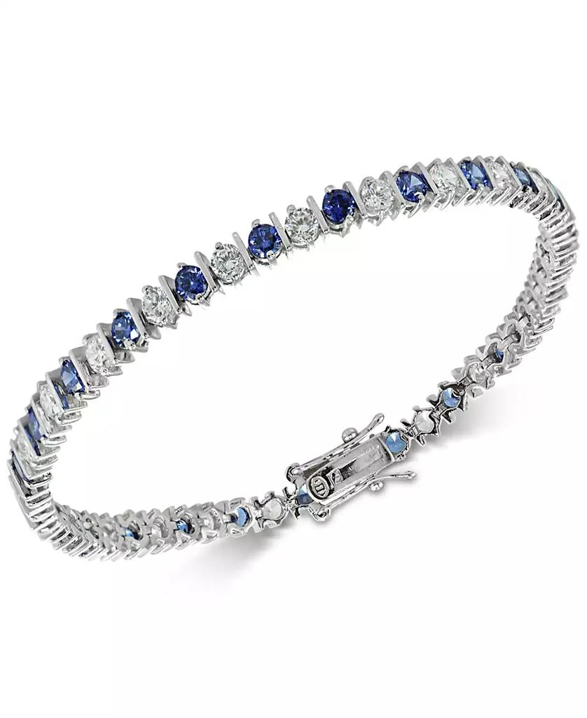 Giani Bernini Blue Cubic Zirconia Tennis Bracelet in Sterling Silver, Created for Macy's 1