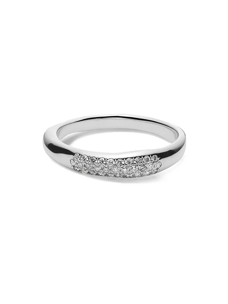 Ippolita Stardust Sterling Silver & Diamond Squiggle Ring 2