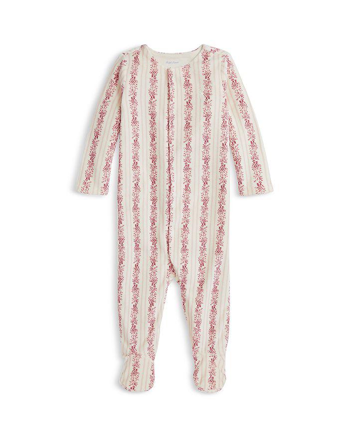 Ralph Lauren Girls' Floral Velour Footed Coverall - Baby