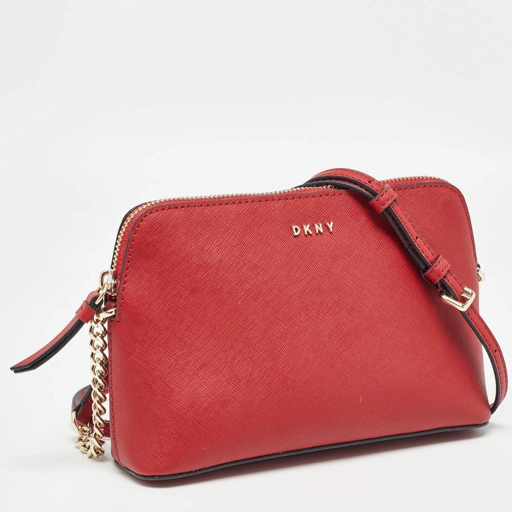 DKNY DKNY Red Leather Bryant Dome Crossbody Bag 4