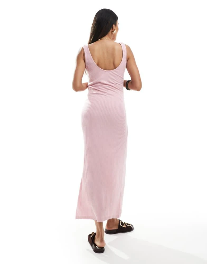 red linen dresses for women Linen Strap MAXI Dress ADELE In Raspberry S / Grey main image 0