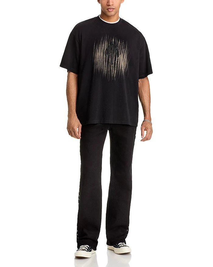 RTA Oversized Fit Colin Black Etched Monogram Tee 2