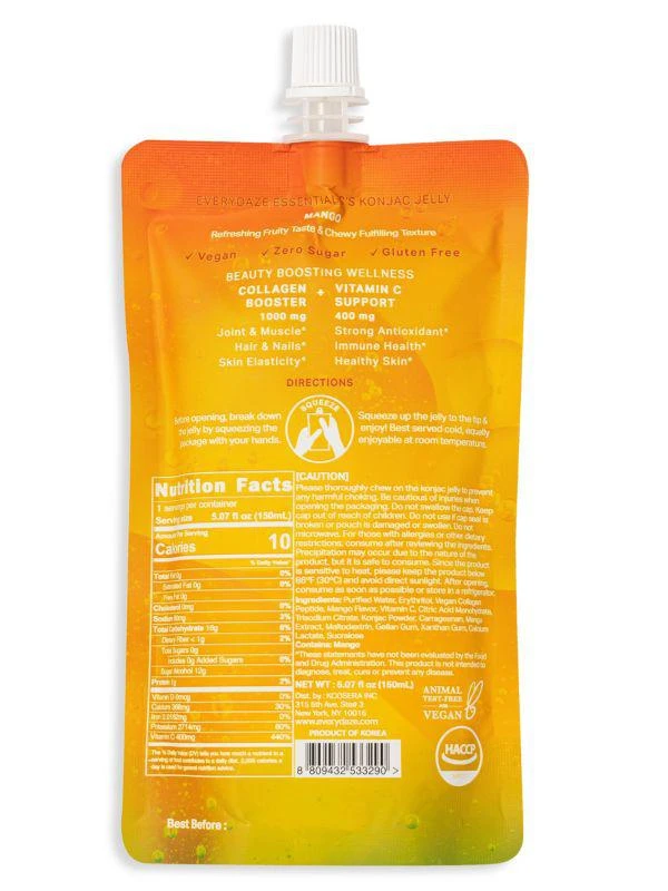 Everydaze 20-Pack Essential C's Peach & Mango Konjac Jelly 2
