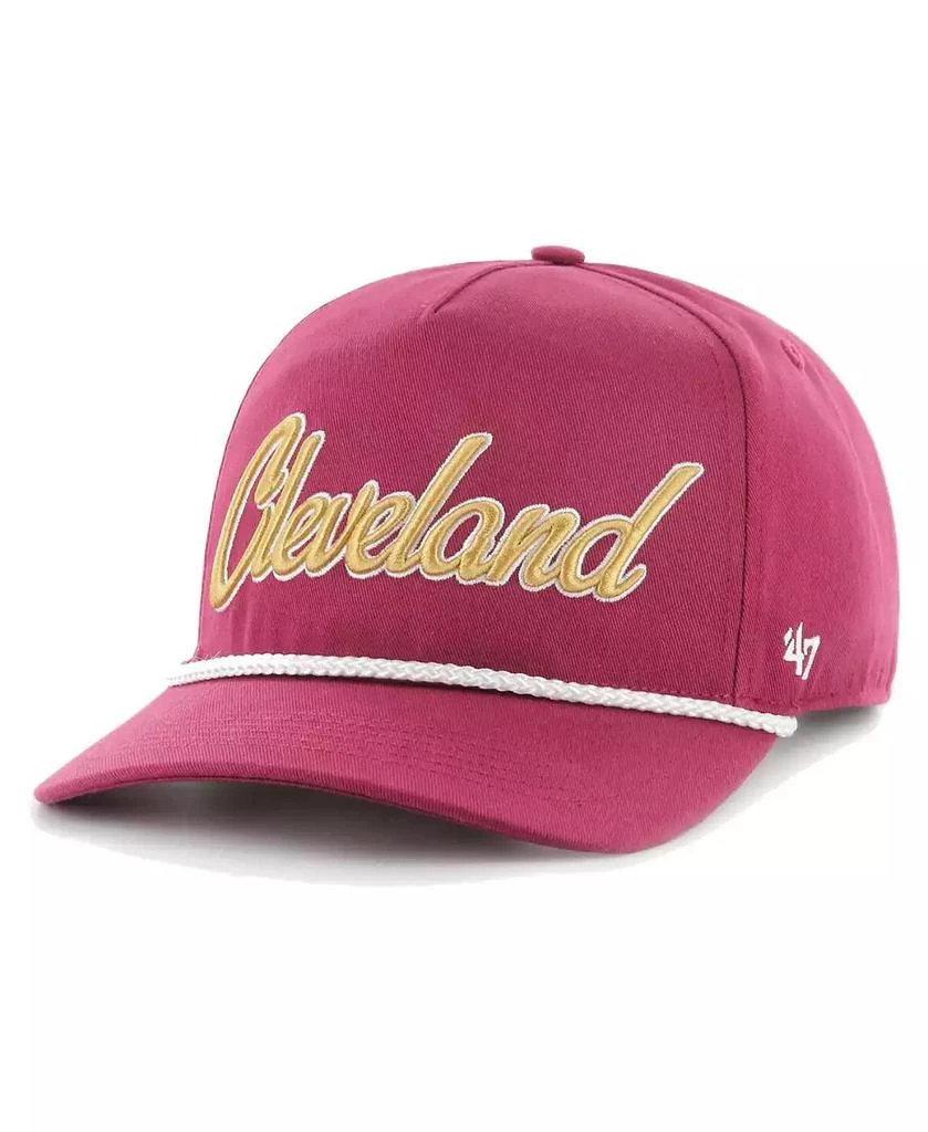 47 Brand Men's Wine Cleveland Cavaliers Overhand Logo Hitch Adjustable Hat 2