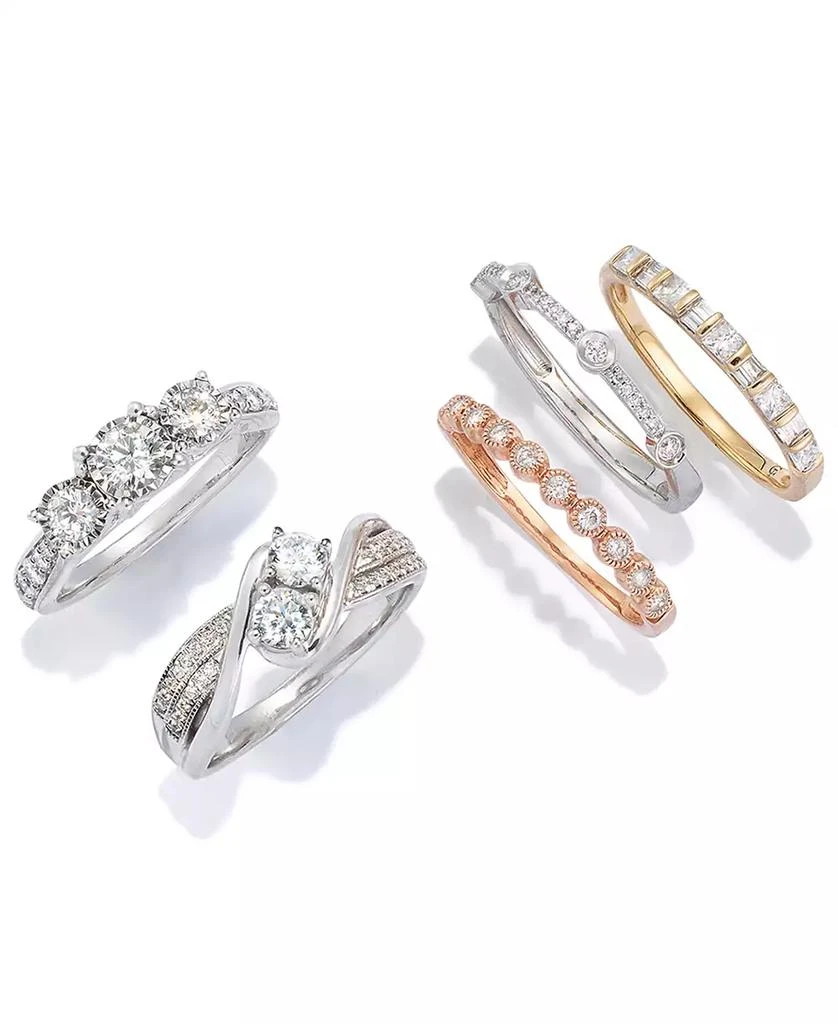 Macy
s Two Souls, One Love® Diamond Anniversary Ring (1/2 ct. t.w.) in 14k Gold or White Gold 5