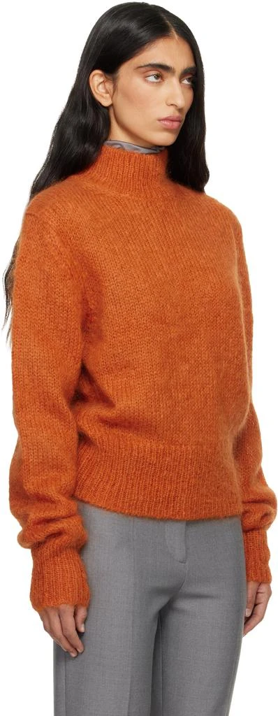 Dries Van Noten Orange Mohair Turtleneck 2