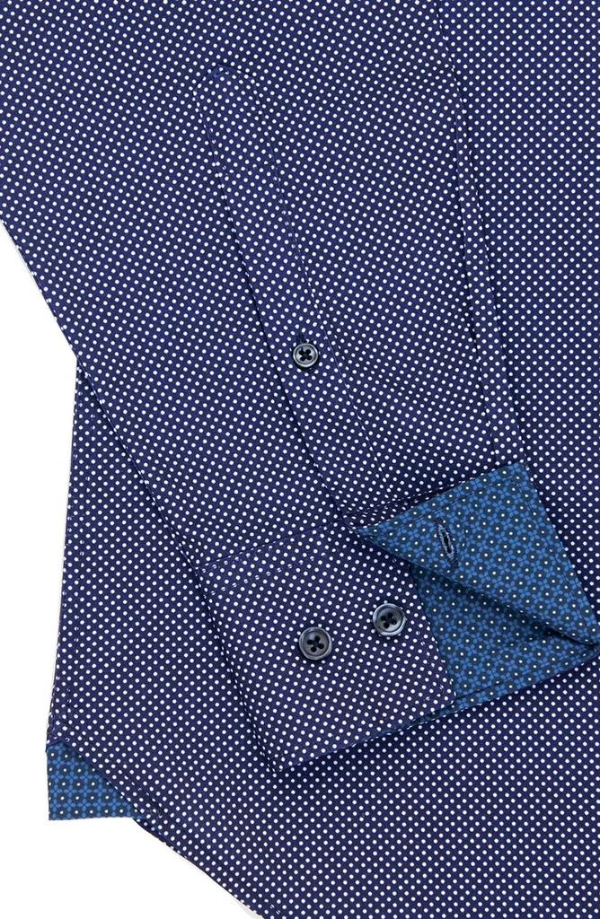 CONSTRUCT Slim Fit Microdot 4-Way Stretch Performance Button-Up Shirt 5