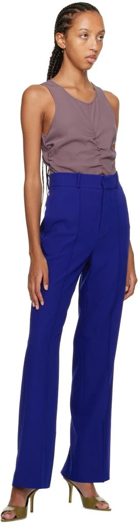 Yuzefi Blue Classic Tailored Trousers 4