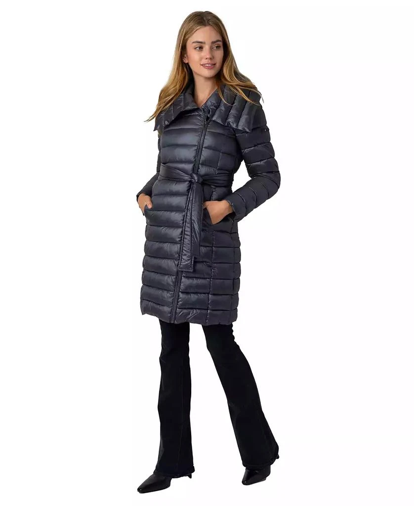 Via Spiga Women's ASYM PUFFER 38" BELTED