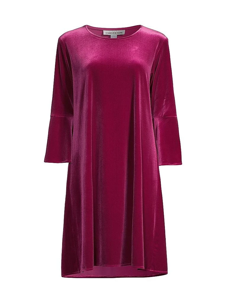 Caroline Rose Stretch Velvet Bella Shift Dress 1