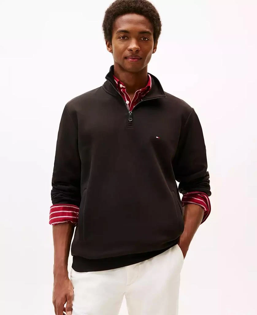 Tommy Hilfiger Men's Essential Intechno Knit Regular-Fit Quarter-Zip Sweatshirt