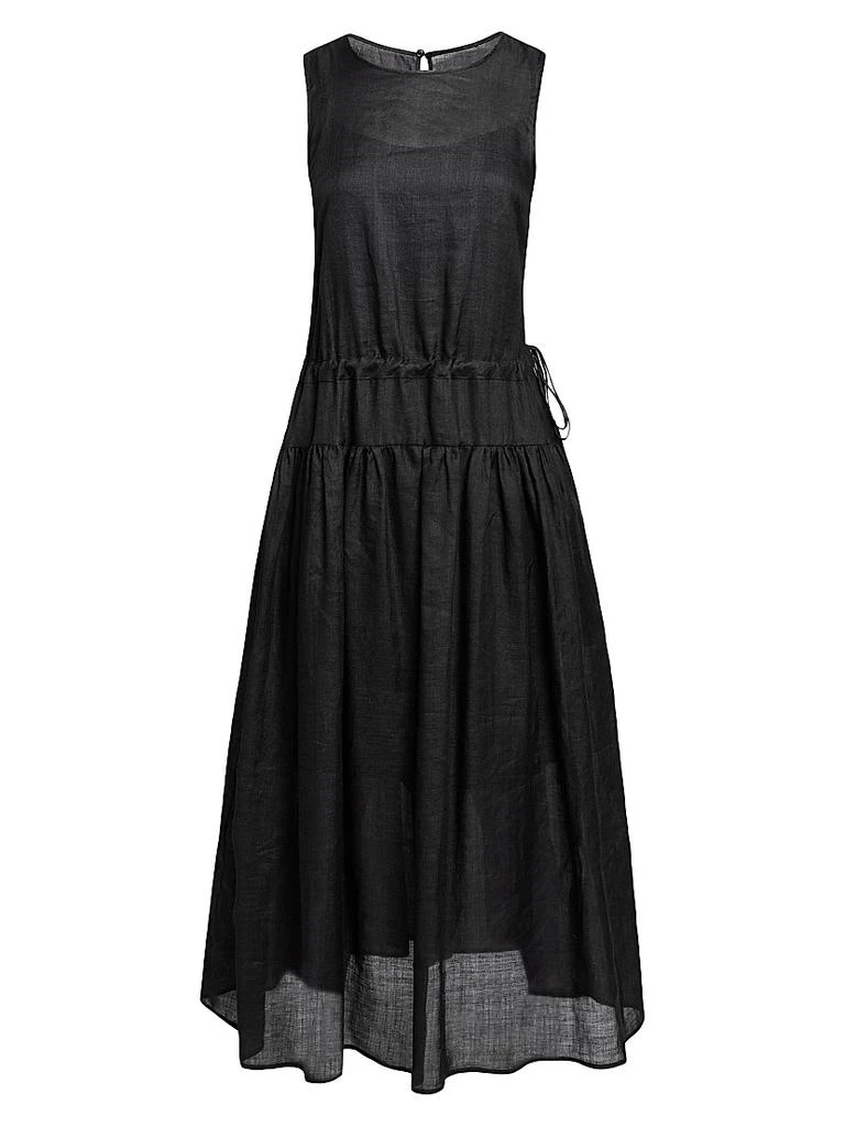 Santorelli Dropped-Waist Midi-Dress 1