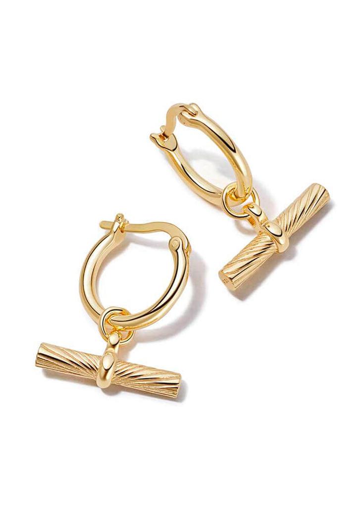 DAISY LONDON X Estée Lalonde 18kt gold-plated hoop earrings