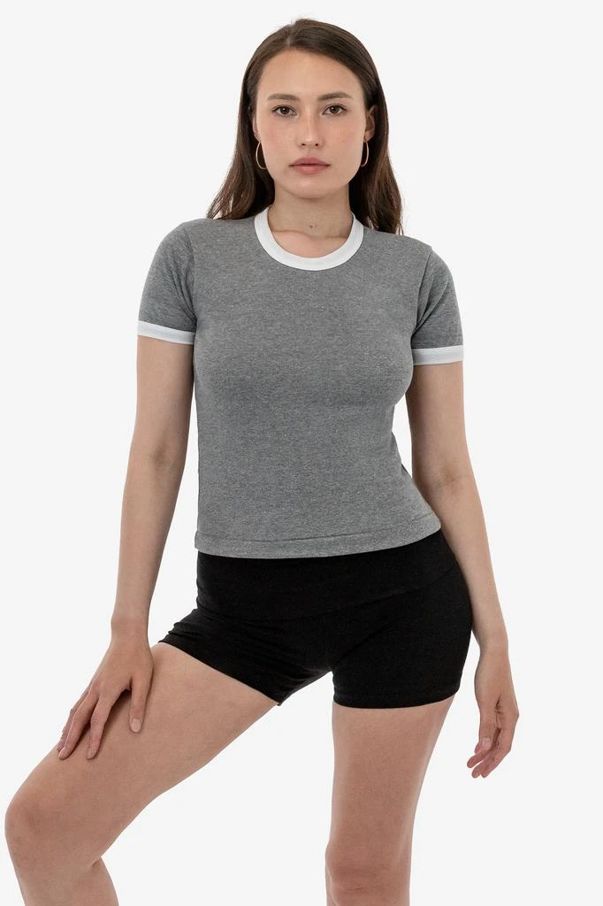 Los Angeles Apparel BR310 - Tri-Blend Rib Women's Ringer Tee 2