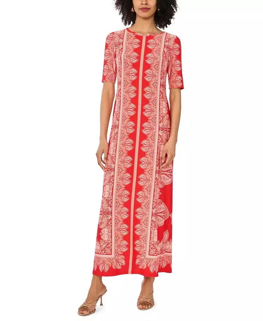 Vince Camuto Women's Crewneck Printed Maxi Dress