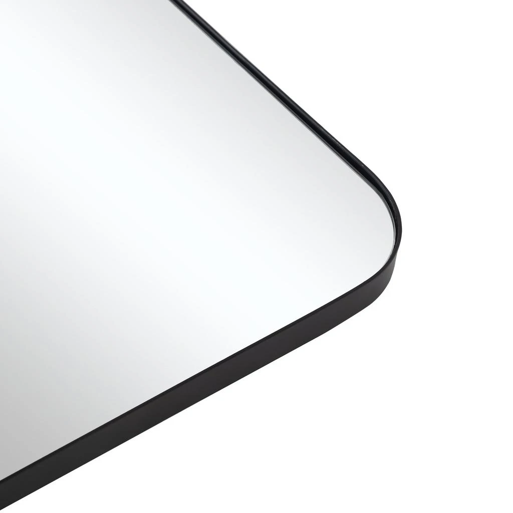 Hivvago 36" Black Metal Framed Standing Mirror 3