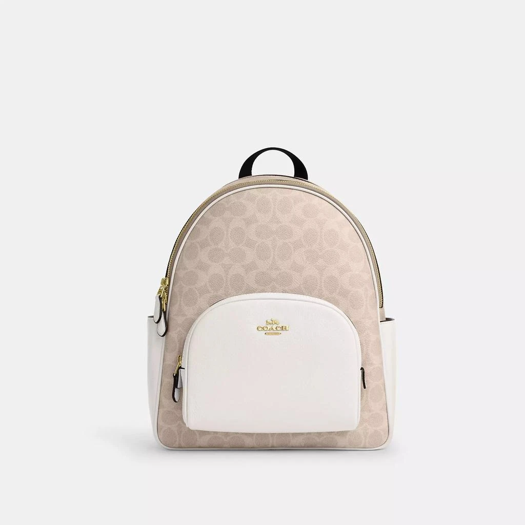 Coach Court Backpack In Signature Canvas 1