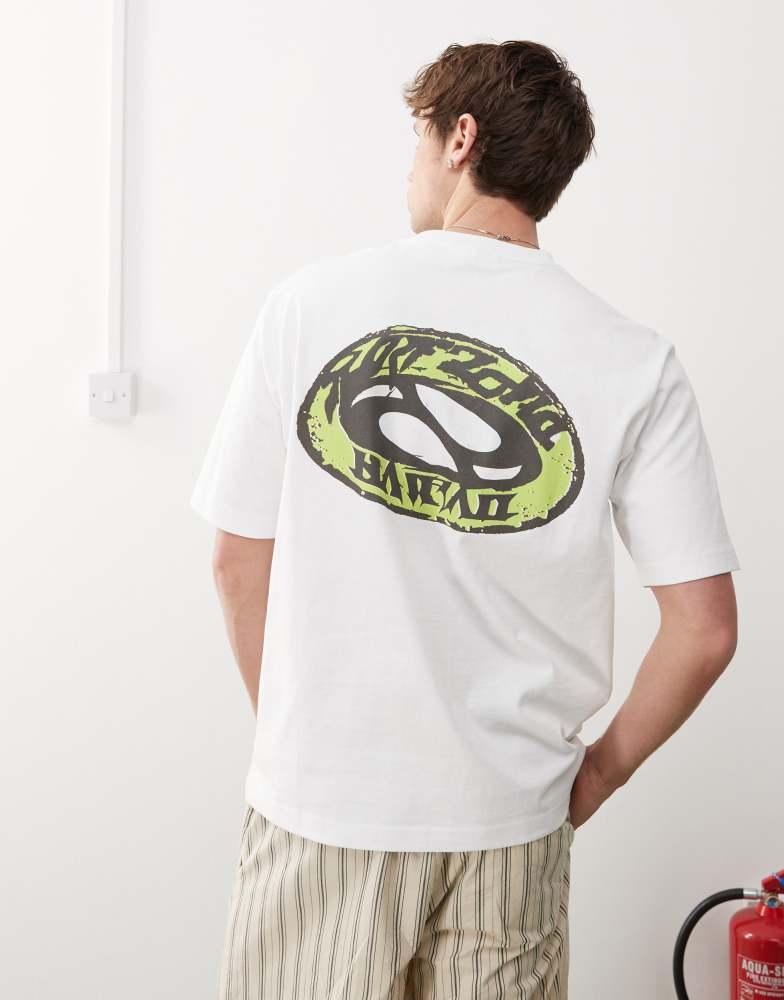 Weekday Weekday relaxed fit t-shirt with surf graphic prints in white
