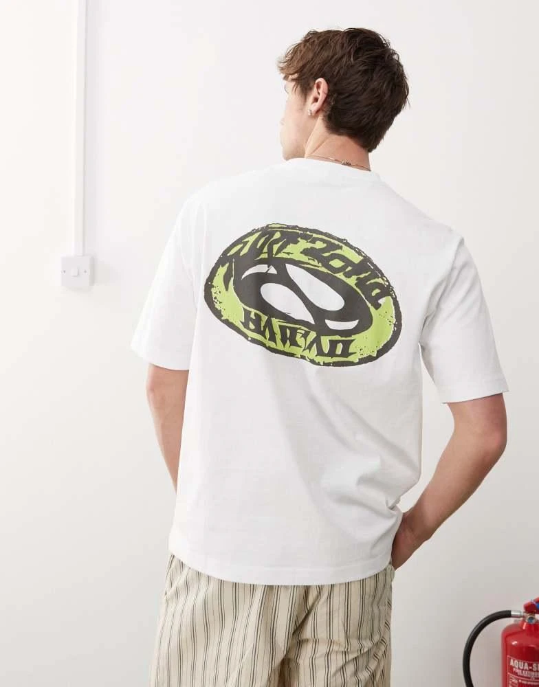 Weekday Weekday relaxed fit t-shirt with surf graphic prints in white 1