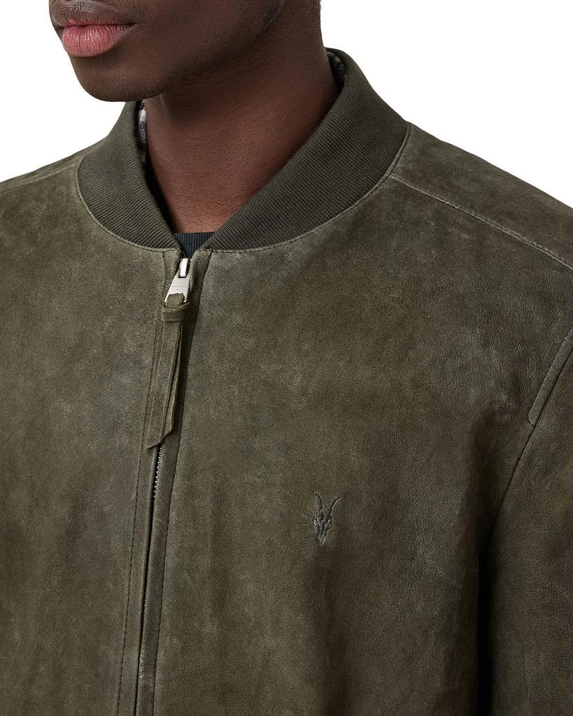 ALL SAINTS Buckley Regular Fit Waxed Goat Suede Bomber Jacket 5