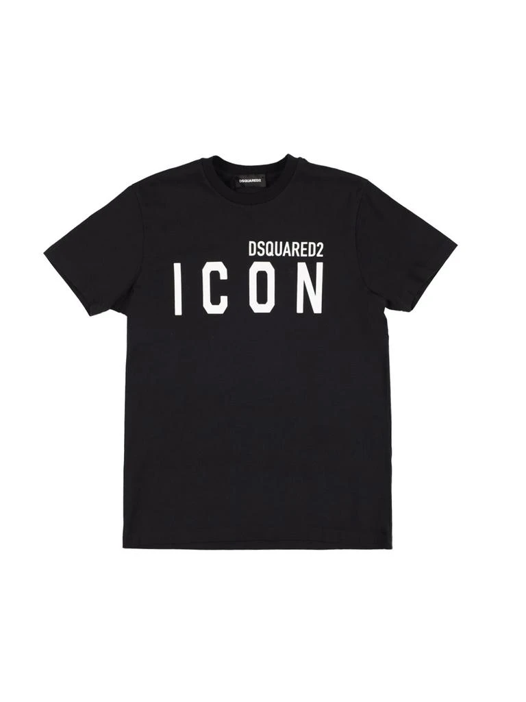 DSQUARED2 Icon Print Cotton Jersey T-shirt W/logo 1