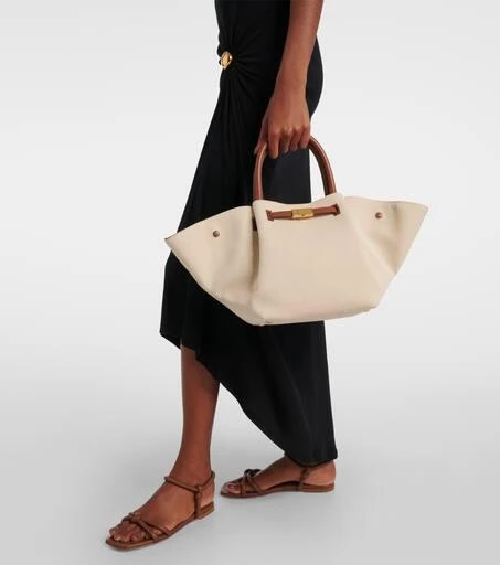 Demellier New York Midi leather-trimmed tote bag 6