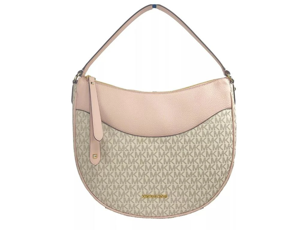 Michael Kors Large Dover Half Moon Crossbody Bag Purse Powder Blush Multi 1
