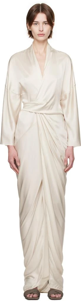 white wrap evening dress Valencia Formal Off-The-Shoulder Wrap Dress main image 0