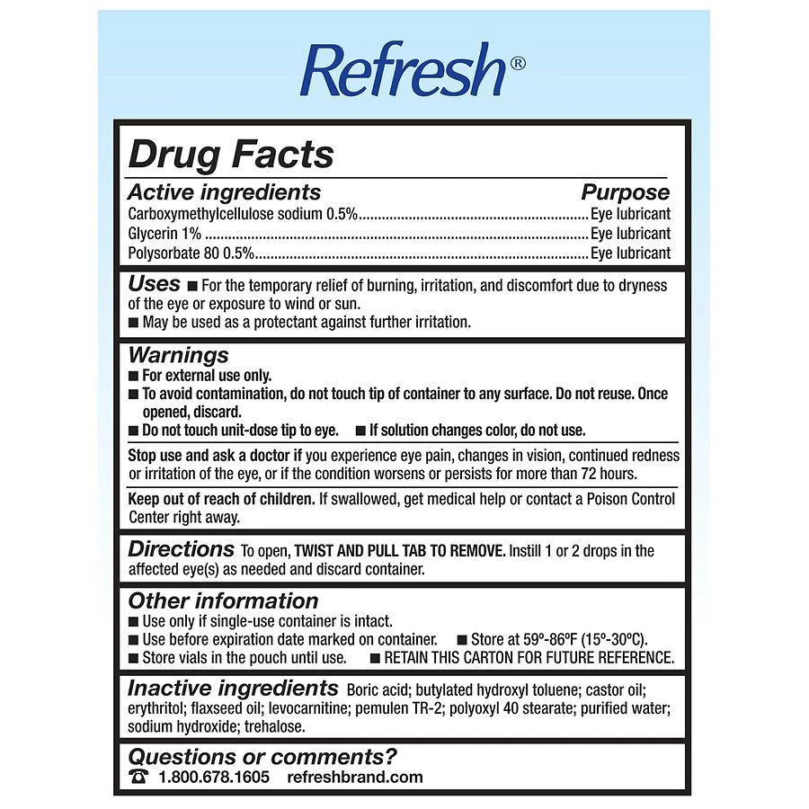 Refresh Mega-3 Lubricant Eye Drops Preservative-Free 3