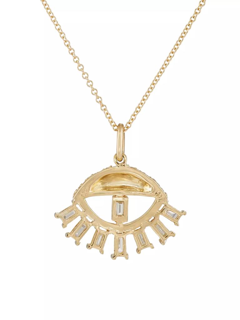 Ileana Makri The Edit 18K Yellow Gold & Diamond Sleepy Eye Pendant Necklace