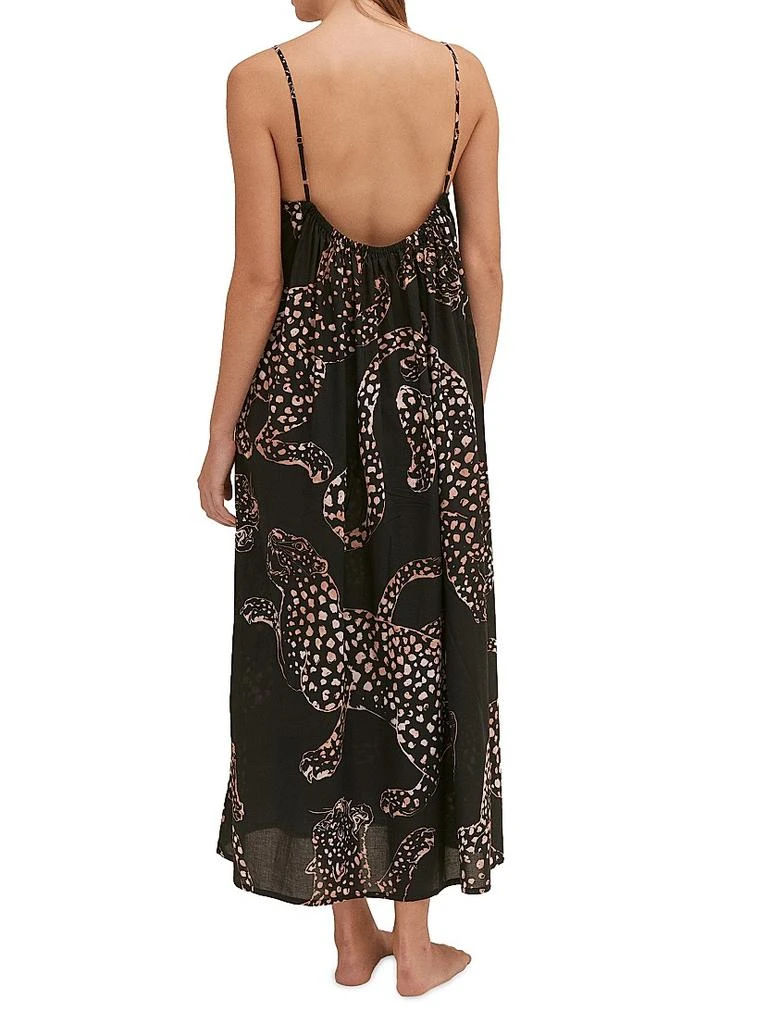 Desmond & Dempsey Jag-Print Cotton Nightie 4