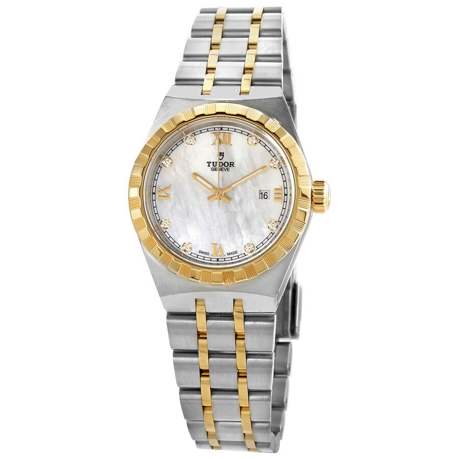 Tudor Royal Automatic Mother of Pearl Diamond 28 mm Ladies Watch M28303-0007