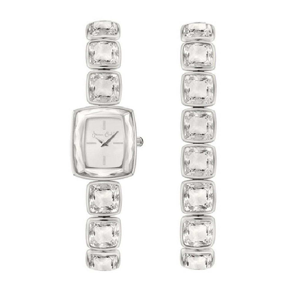 Jessica Carlyle Women's Quartz Silver-Tone Alloy Watch 18mm Gift Set