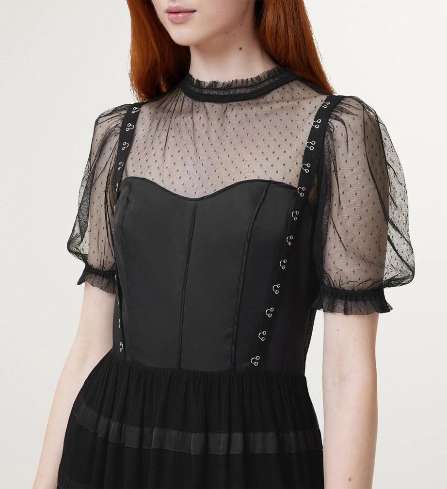 ALL SAINTS Mesh Polka-Dot Ryla Maxi Dress 7