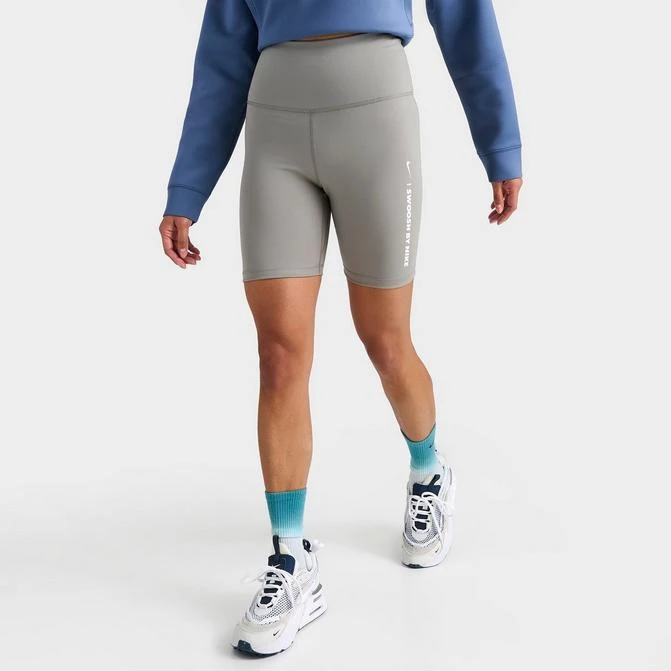 NIKE Women's Nike One Swoosh High-Waisted 7" Biker Shorts 1