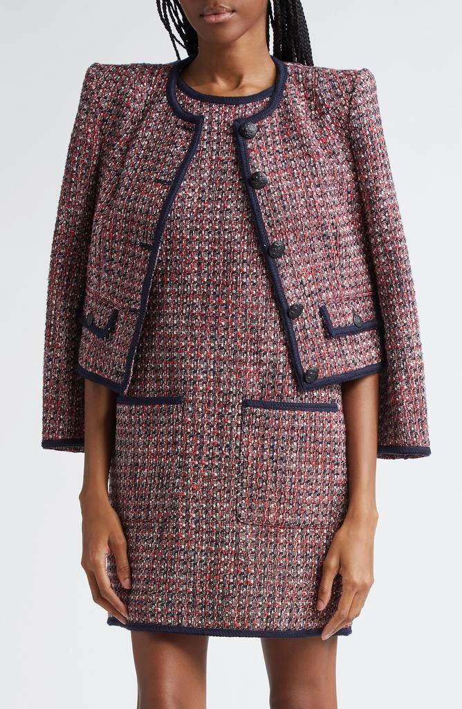 VERONICA BEARD Ceres Metallic Cotton Blend Tweed Jacket 1