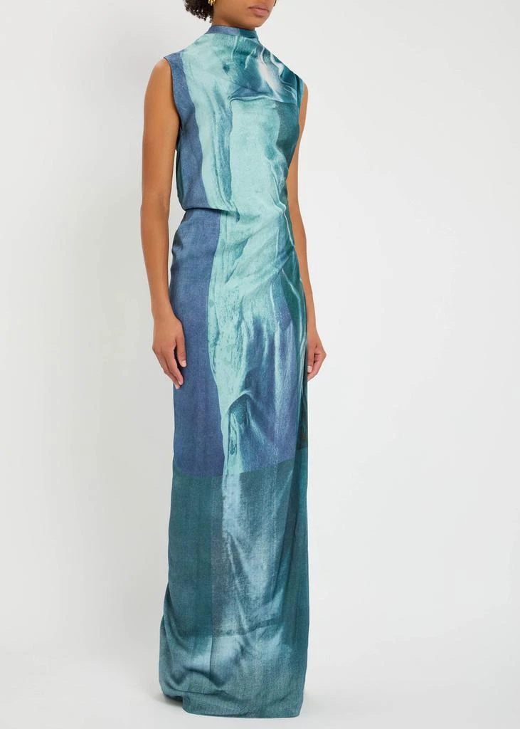 Jean Paul Gaultier Printed satin maxi dress 2