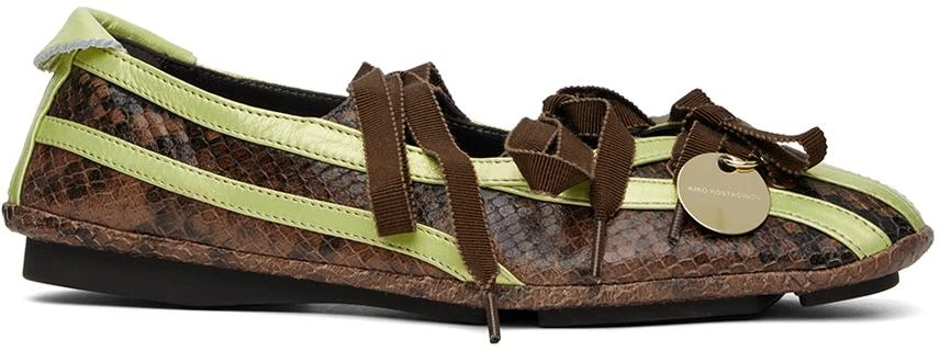 Kiko Kostadinov Brown & Green Lella Hybrid Ballerina Flats 1