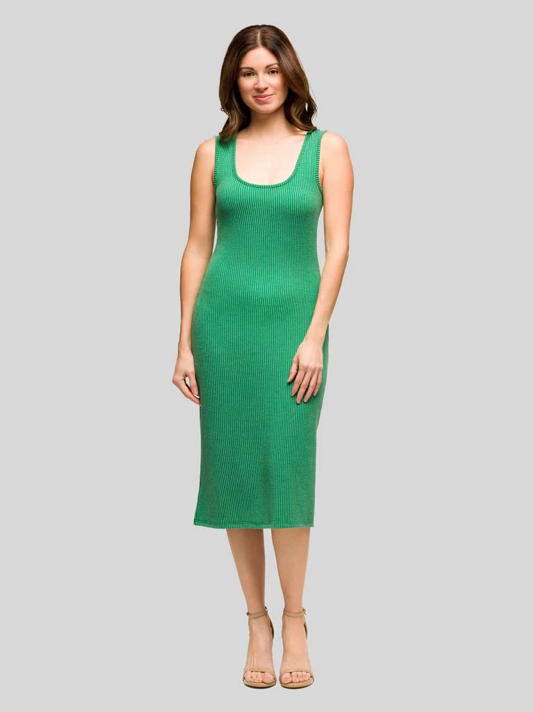 Womens Ribbed Knit Scoop Neck Sleeveless Side Slit Fitted A Line Midi Dress   On Sale Now with Up to 29% Off | Discover Exclusive Deals & Savings at  BeyondStyle  Authentic